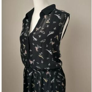 Torrid black chiffon bird dress